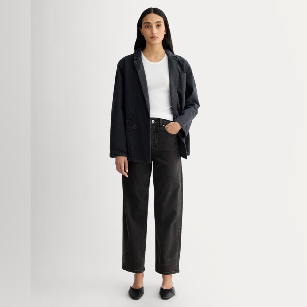 Everlane The Way High Jean 27 Crop 25.5” Inseam Washed Black straight leg